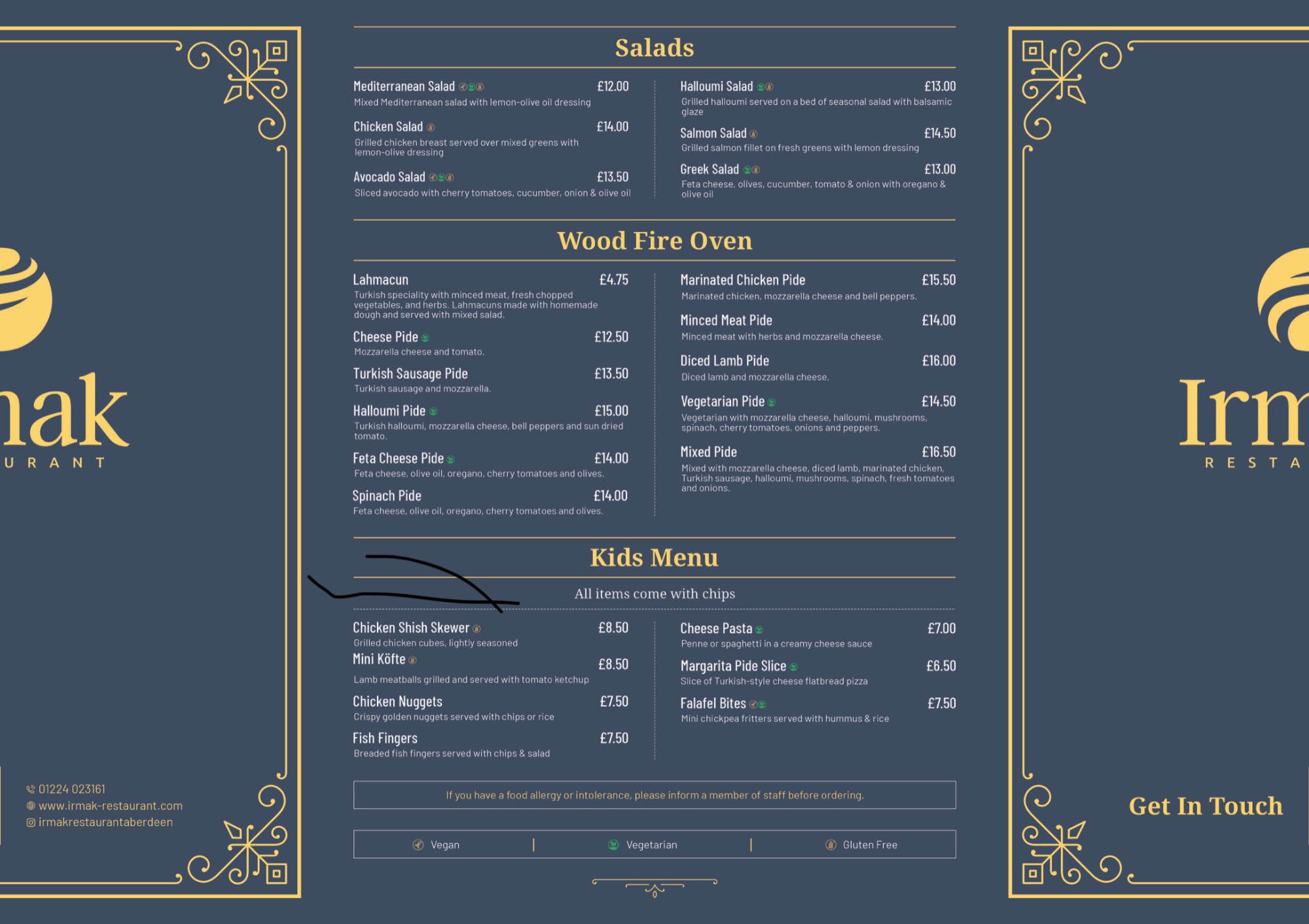 Menu page 1