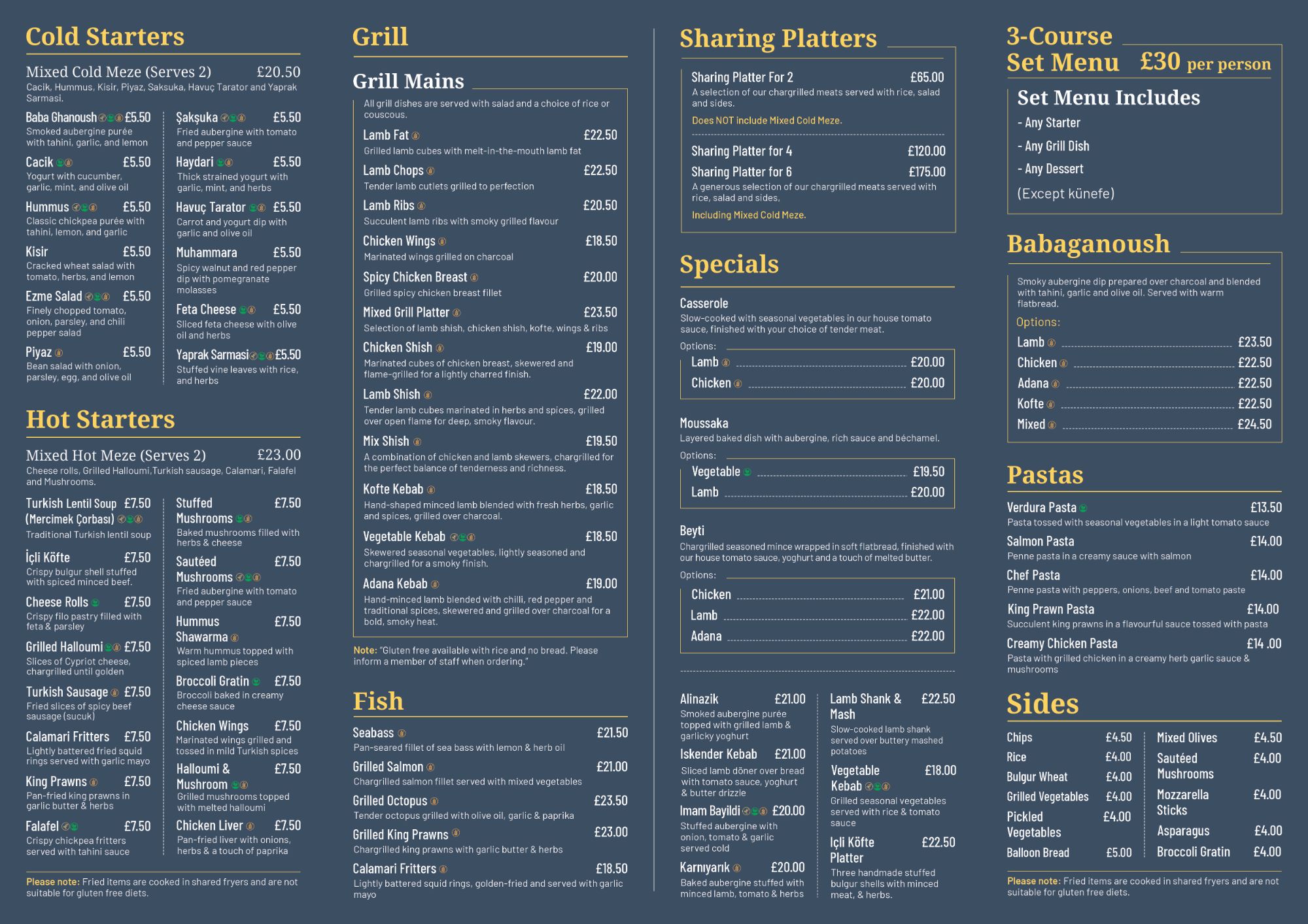 Menu page 2