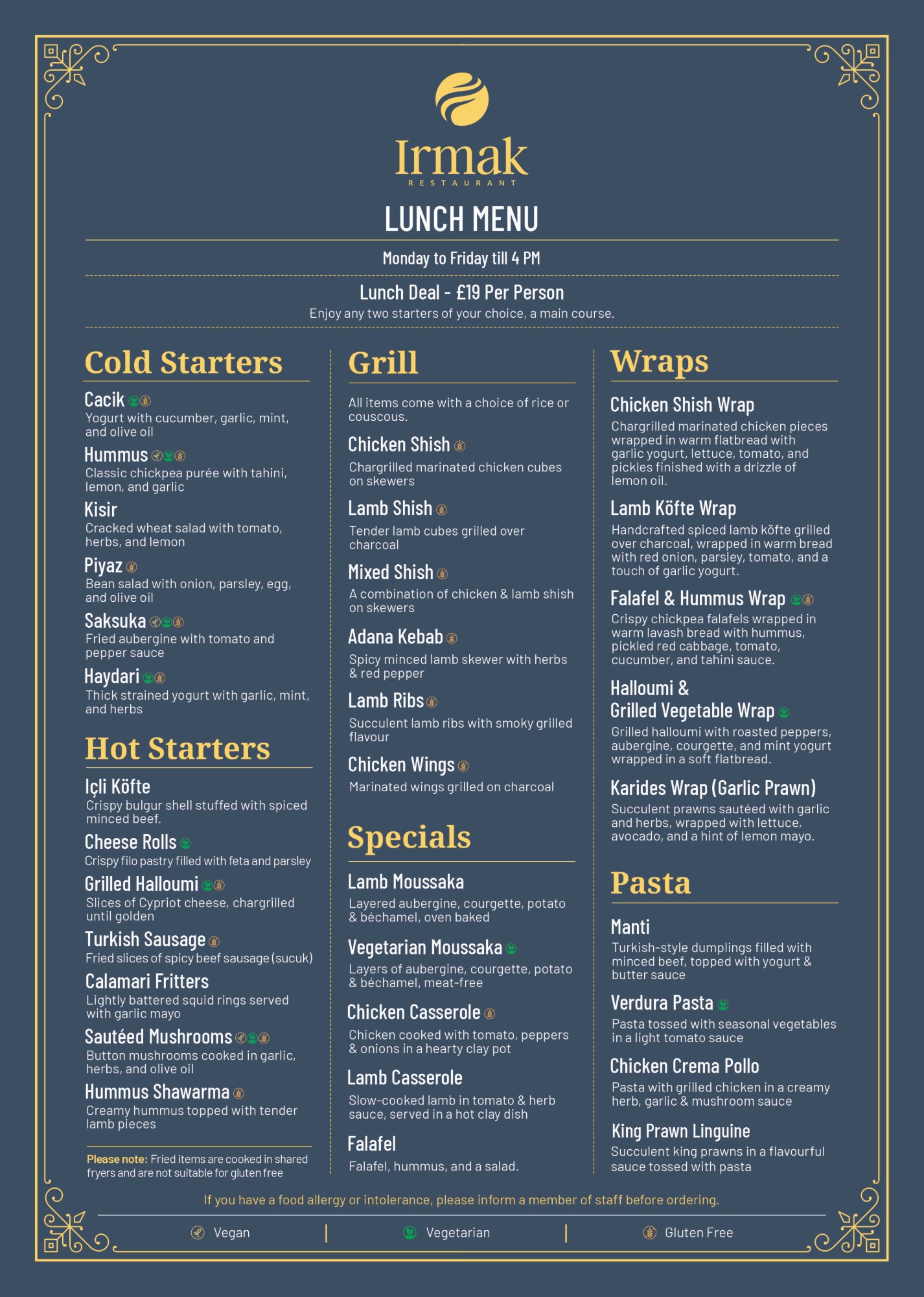Menu page 3